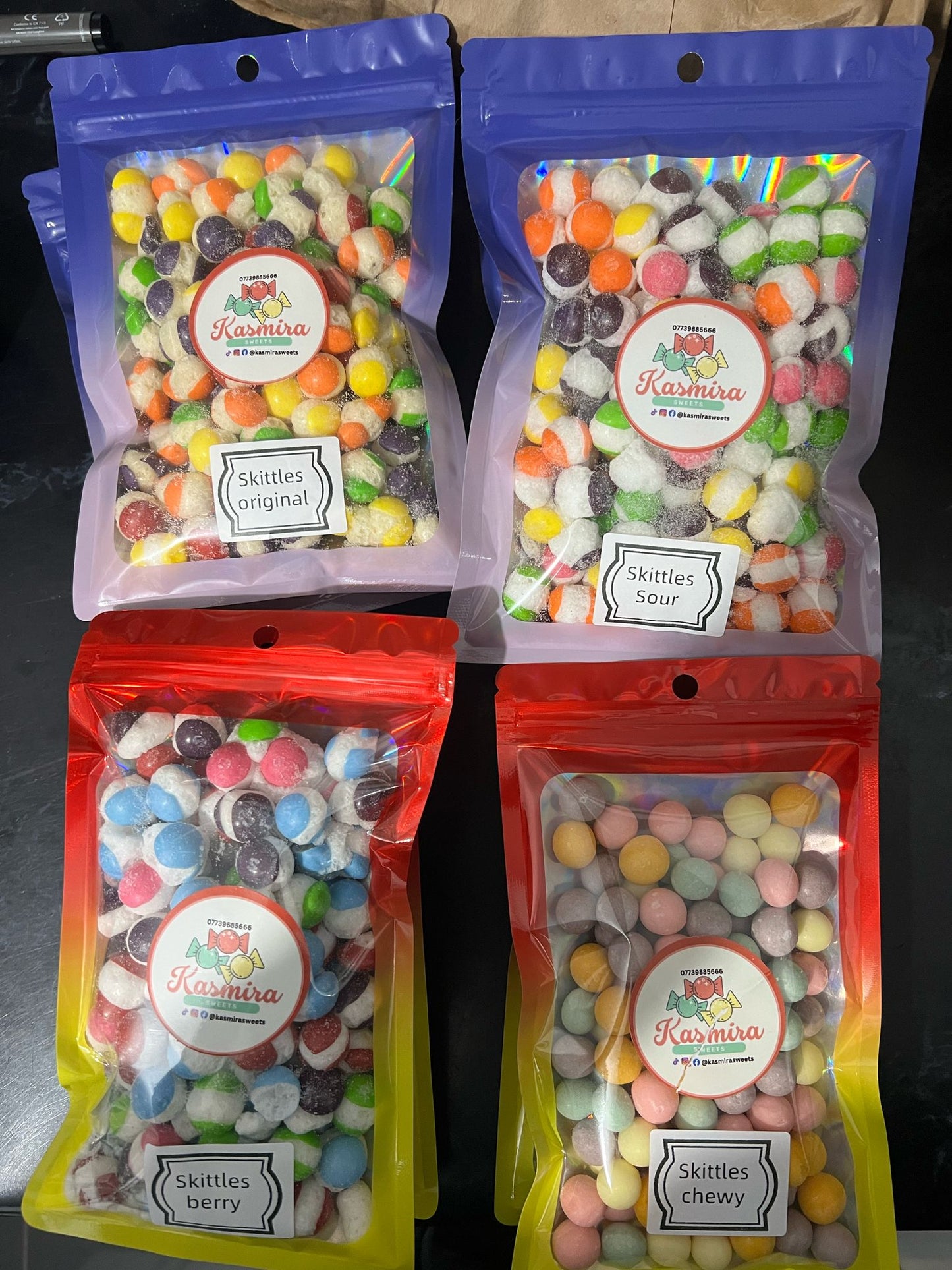 Freeze-Dried Sweets – Halal & Vegan | Skittles Original, Berry, Chewy & Sour (100g Bag)