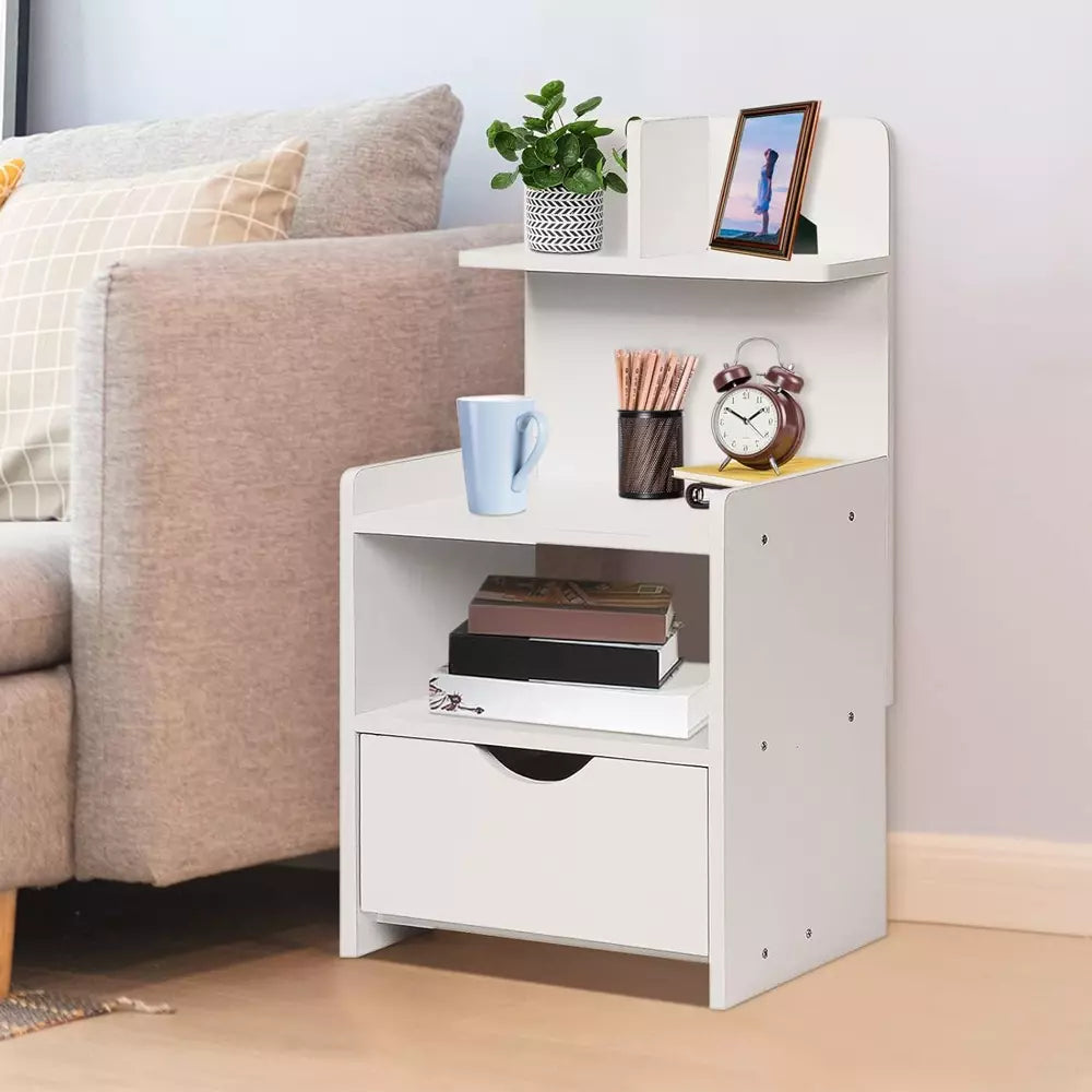 Modern Bedside Table with Drawer – Nightstand Storage Unit | Free UK Delivery