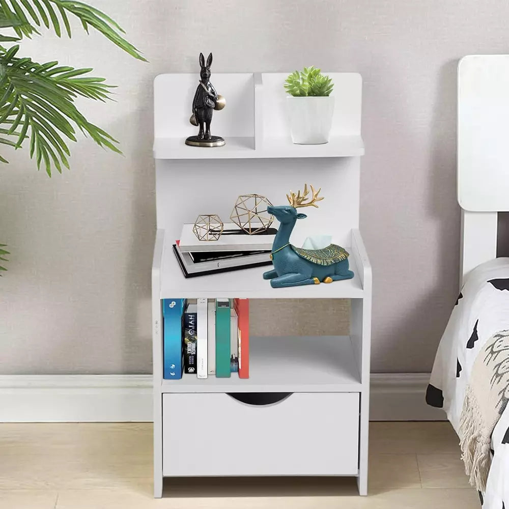 Modern Bedside Table with Drawer – Nightstand Storage Unit | Free UK Delivery