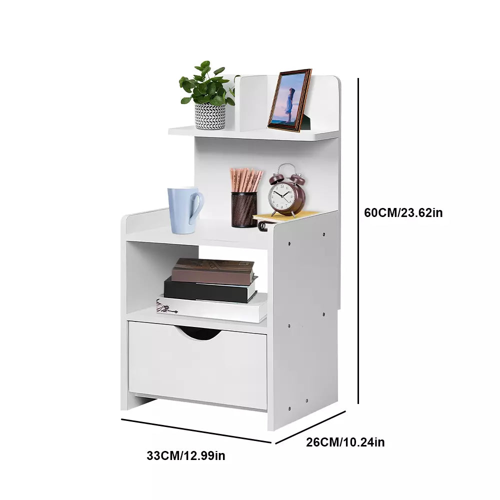 Modern Bedside Table with Drawer – Nightstand Storage Unit | Free UK Delivery