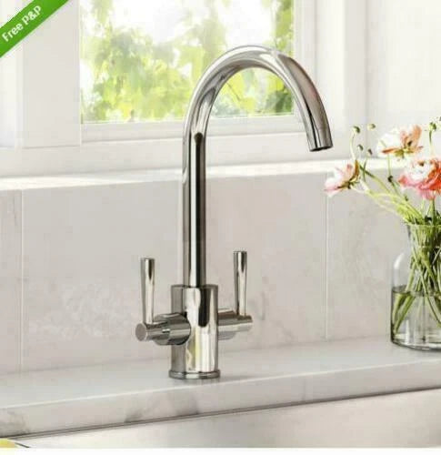Deck-mounted twin lever kitchen sink faucet UK