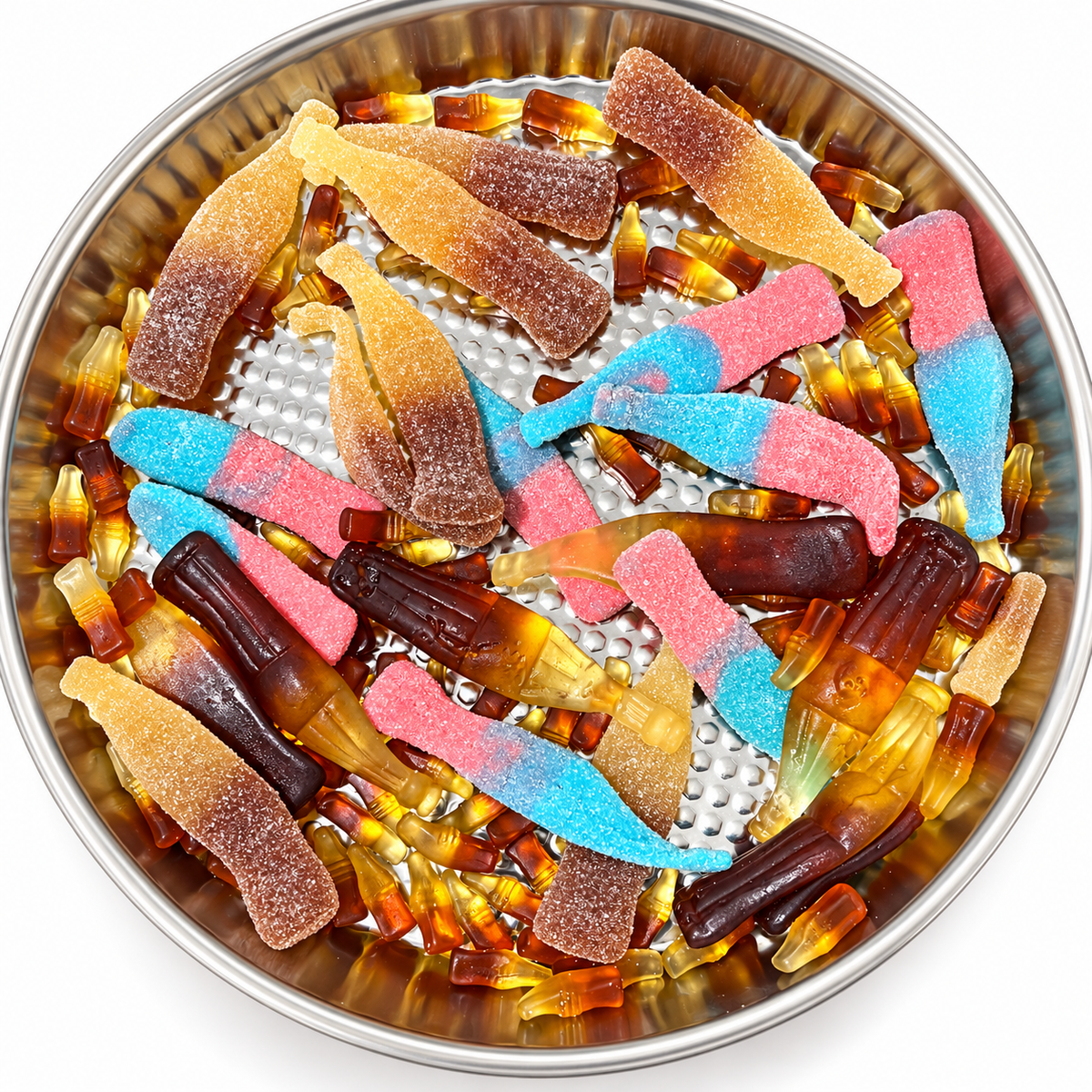 Jelly and fizzy cola-bottle sweets in Kasmira Sweets Cola Mix